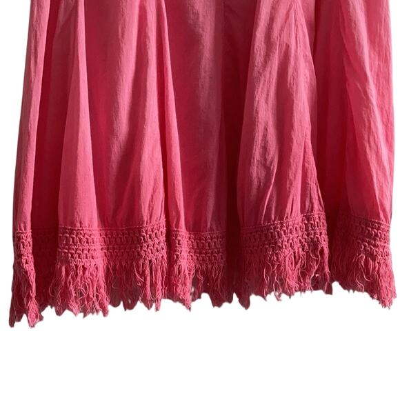 Pure Hem Ombre Embroidered Pink Midi Dress - Picture 8 of 9